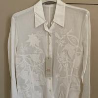 Camicia Bianca Ricamata