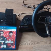 Volante Pedaliera Hurricane  Ps4/3 + gioco F1 2020