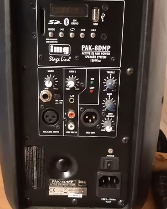 Cassa acustica attiva DJ di potenza, 120 Watt MAX