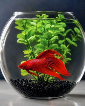 Acquario con betta Splendens