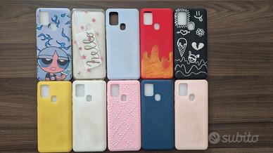 Vetro temperato e 9 cover usate Samsung A21