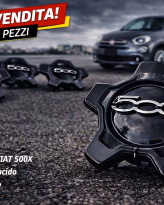 4pz- Coprimozzo Fiat 500X Tappo Mozzo Borchia Nero