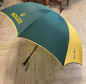 Ombrello Vintage Rolex Originale Verde e Giallo