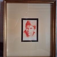 Quadro in carboncino, ragazzo calabrese