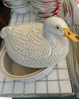 Zuppiera/porta tutto Anatra in ceramica