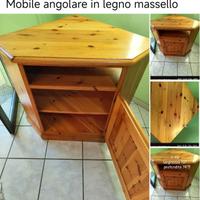 mobile angolare in legno massello 