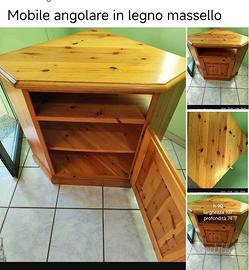 mobile angolare in legno massello 