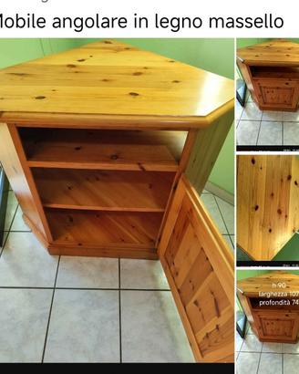 mobile angolare in legno massello 