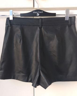 Short Zara in ecopelle taglia piccola