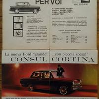 FORD Anglia e Consul Cortina pubblicità del 1962