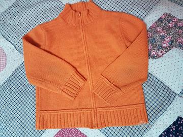 Maglioncino IANA cardigan arancione lana