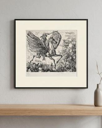 Originale litografia - Pegaso e mitologia -
