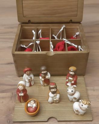 Mini presepe Thun 8 pezzi sacra famiglia