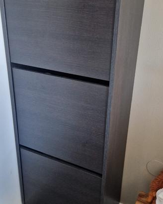 Scarpiera a 3 scomparti a ribalta