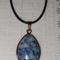 Collana con pietra dura naturale a goccia a scelta