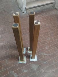 Gambe per tavolo/scrivania in legno grezzo
