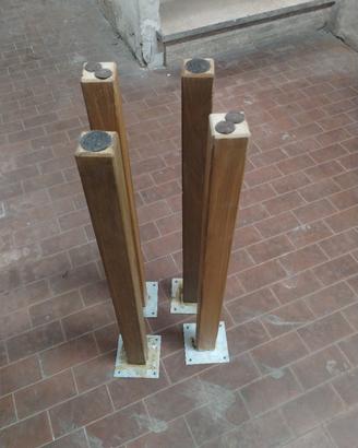 Gambe per tavolo/scrivania in legno grezzo

