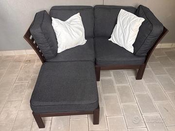 Salotto e Tavolo da Giardino Allungabile in Legno