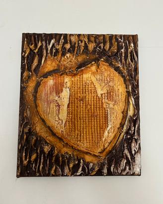 Cuore materico effetto legno