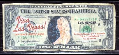 Eva Henger Banconota Dollaro Striptease W LasVegas