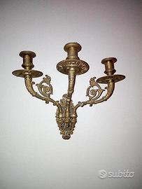 2 Applique candelabri candele lampade antiquariato