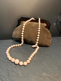 Collana pelle d angelo corallo