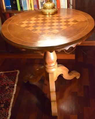 TAVOLO da gioco antico, con scacchiera