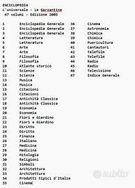 Enciclopedia Le Garzantine l'Universale