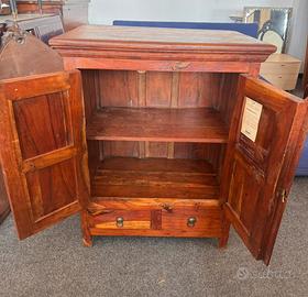 Mobiletto in mogano massello