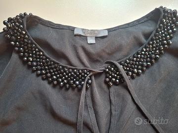 Camicetta nera elegante Kocca con manica lunga