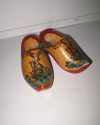 Zoccoli olandesi decorativi in legno