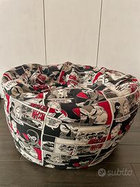 Pouf poltrona sacco grande Diabolik - molto comodo