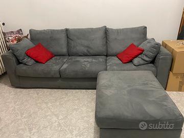 Divano sfoderabile Poltronesofà 246 cm e pouf