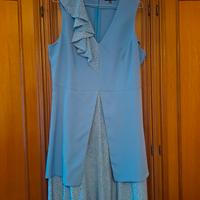 Abito azzurro e a pois tg 52 