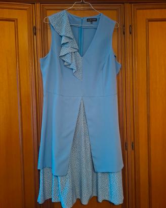 Abito azzurro e a pois tg 52 