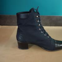 Stivaletto pelle + tessuto impermeab. n°39 Dibrera