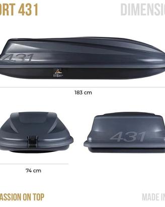 Baule per Auto completo di barre laterali