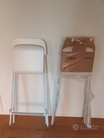 Coppia sgabello pieghevole bianco ikea
