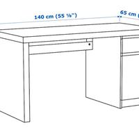 Scrivania ikea malm nera