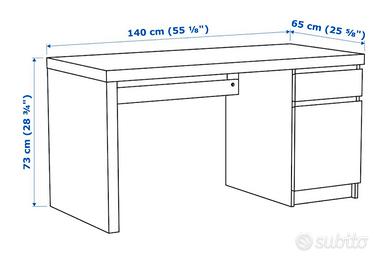 Scrivania ikea malm nera