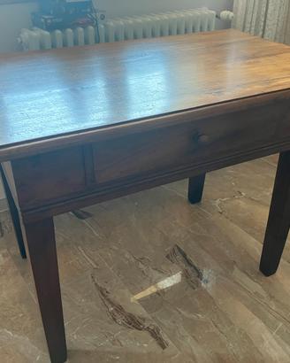 Tavolo in legno con cassetto 70 120