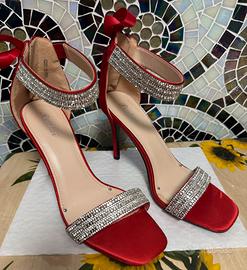 SANDALI DONNA ROSSI CON TACCO