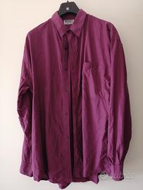 Camicia in seta color bordeaux 