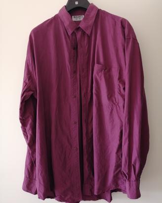 Camicia in seta color bordeaux 