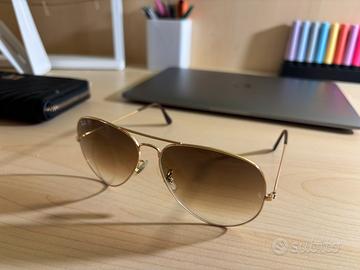 Occhiali Ray-Ban aviator large metal oro