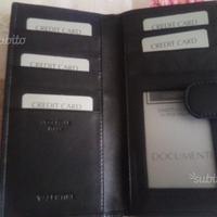 Portafogli nuovo nero in pelle Emporio Valentini