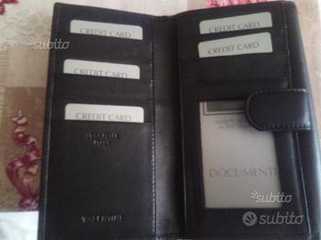 Portafogli nuovo nero in pelle Emporio Valentini