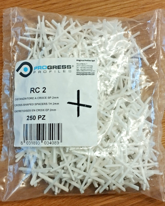 DISTANZIATORI CROCE 3 confezioni 250 pz. cad. 2mm