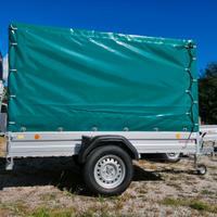 Carrello rimorchio auto mono asse centinato
