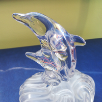 Soprammobile delfini in vetro